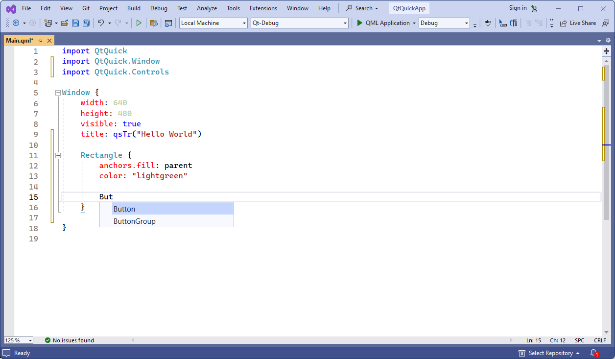 Visual Studio QML Syntax/Tools Extension